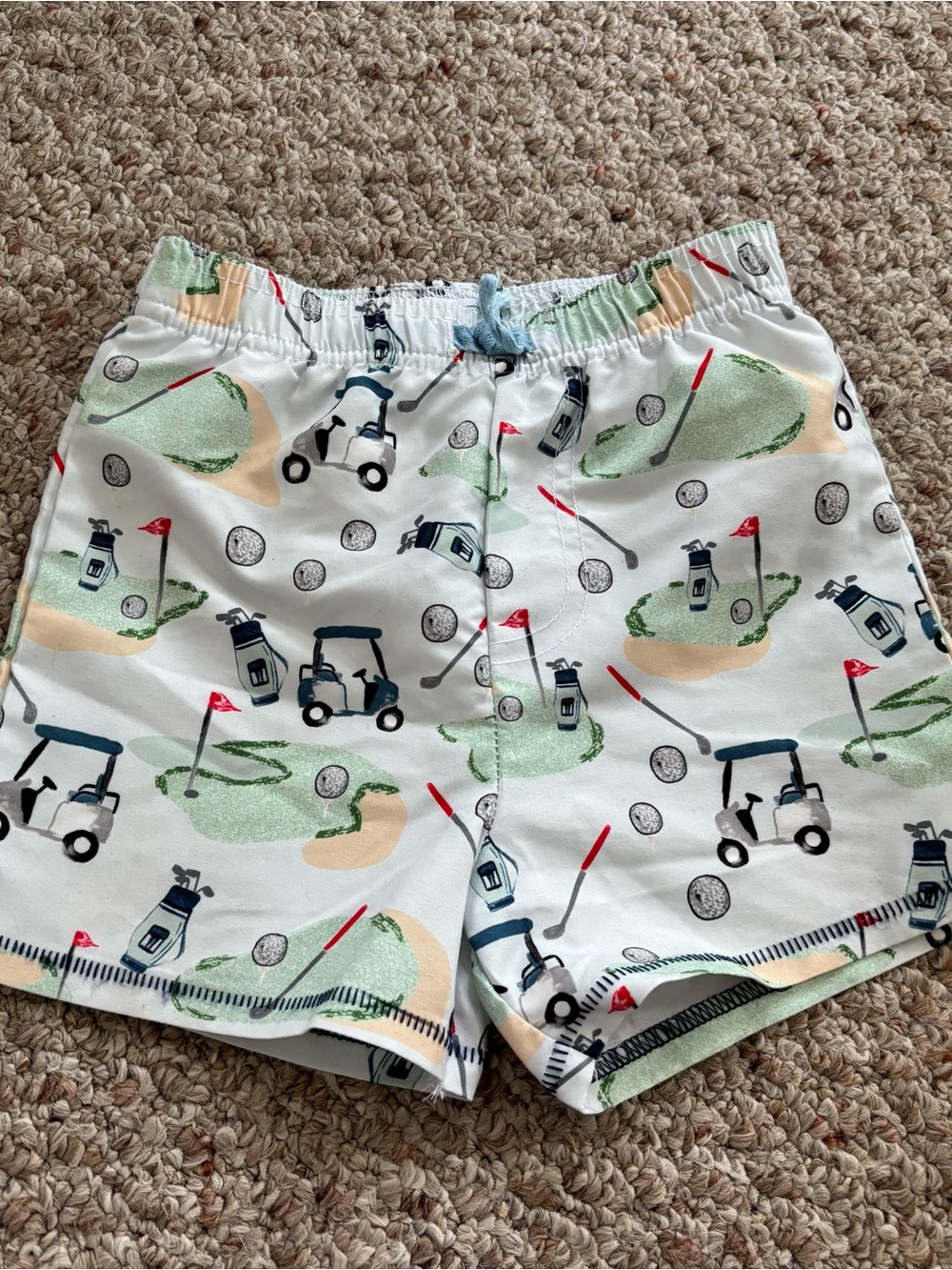 Mud Pie Swim Shorts Golf Motif Size 12-18M